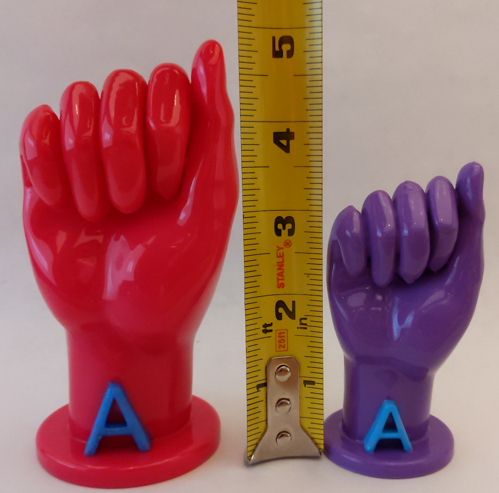 3D Printed ASL Hands – Name, Large