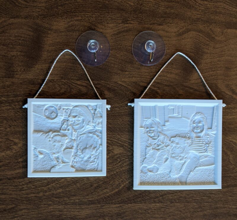 Photo showing what is included with the lithophane window clings